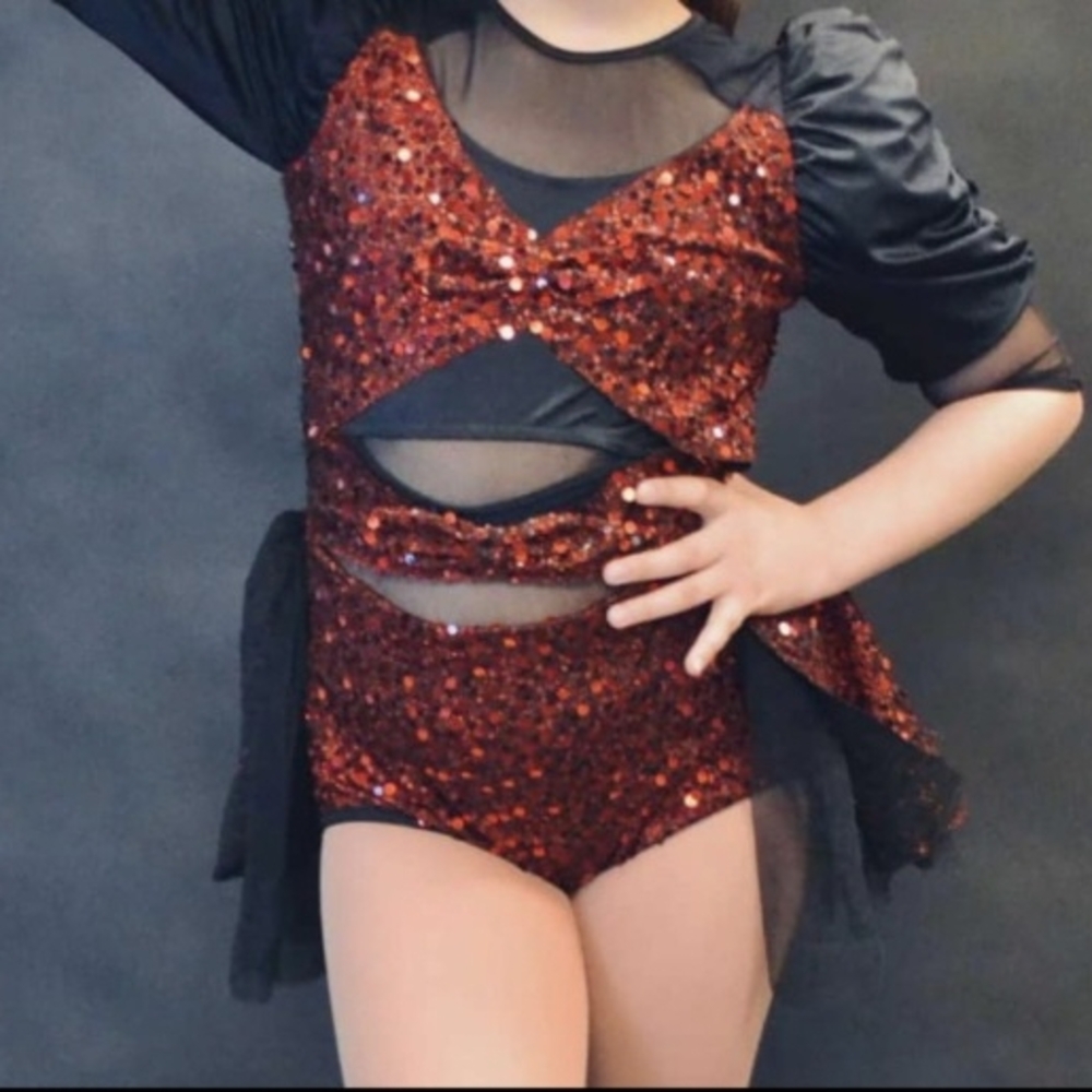 Sparkling Red and Black Kids Costume
